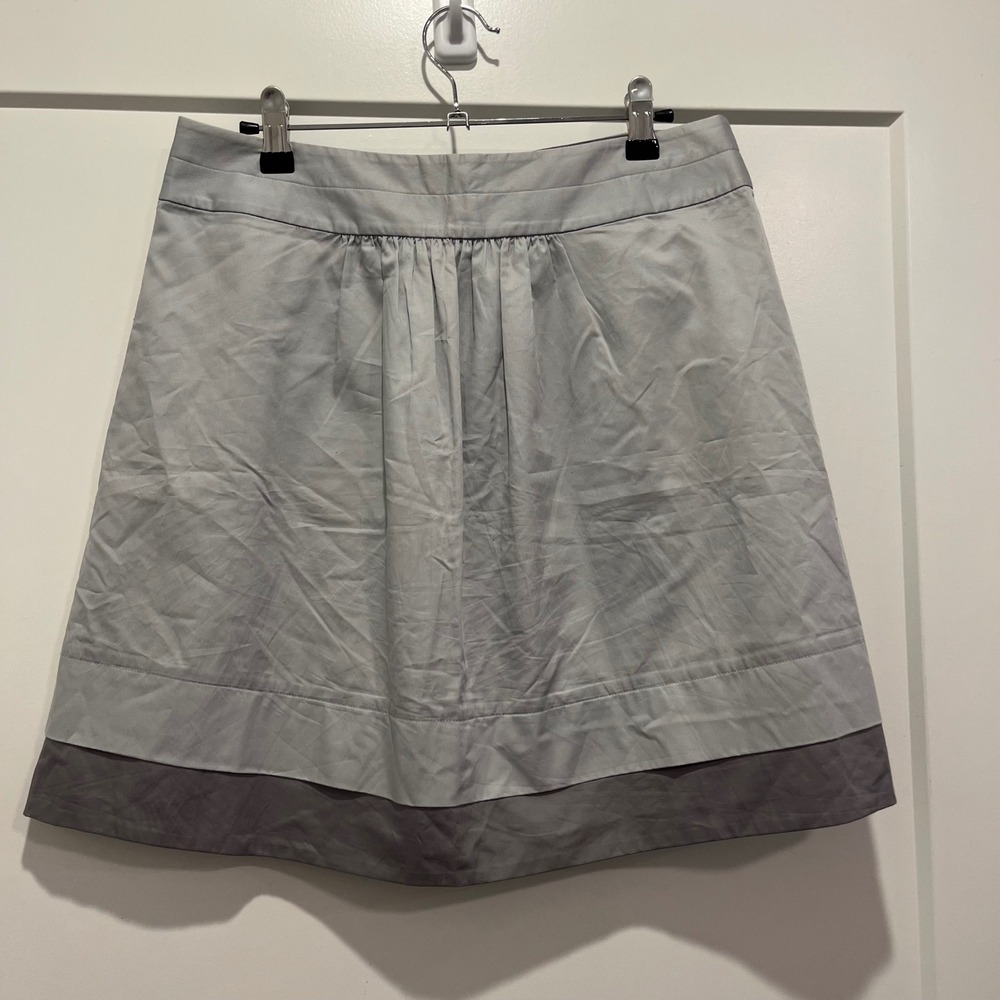 J.Crew Womens Grey Colorblock Cotton A-Line Mini Skirt Size‎ 4 RN77388